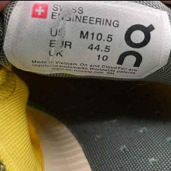 ON Cloud Cloudflow V2 Citrus Sea Running Tennis Shoe Sneakers Men 10 Women 11.5 - Picture 6 of 8